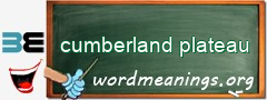 WordMeaning blackboard for cumberland plateau